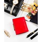 Portfel, czerwony, skóra ekologiczna, Peterson