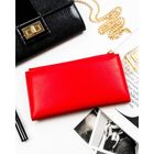 Portfel, czerwony, skóra ekologiczna, Peterson