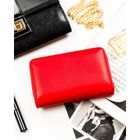 Portfel, czerwony, skóra ekologiczna, Peterson