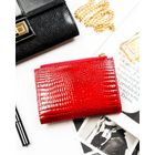 Portfel, czerwony, skóra ekologiczna, Peterson