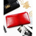 Portfel, czerwony, skóra ekologiczna, Peterson