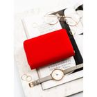 Portfel, czerwony, skóra ekologiczna, Peterson