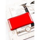 Portfel, czerwony, skóra ekologiczna, RFID, Rovicky