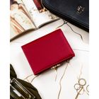 Portfel, czerwony, skóra naturalna i ekologiczna, Peterson