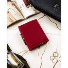 Portfel, czerwony, skóra naturalna i ekologiczna, RFID, Peterson