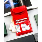 Portfel, czerwony, skórzany, 4U Cavaldi