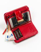 Portfel, czerwony, skórzany, Peterson
