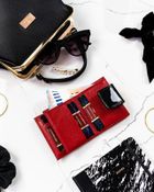 Portfel, czerwony, skórzany, Peterson