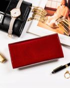 Portfel, czerwony, skórzany, Peterson