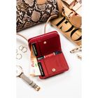 Portfel, czerwony, skórzany, Peterson