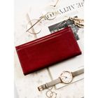 Portfel, czerwony, skórzany, Peterson