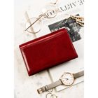 Portfel, czerwony, skórzany, Peterson