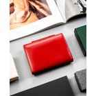 Portfel, czerwony, skórzany, Peterson