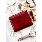 Portfel, czerwony, skórzany, Peterson