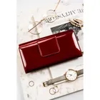 Portfel, czerwony, skórzany, Peterson