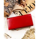 Portfel, czerwony, skórzany, Peterson