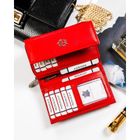 Portfel, czerwony, skórzany, RFID, Rovicky