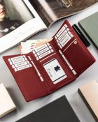 Portfel, czerwony, skórzany, Rovicky