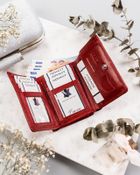 Portfel, czerwony, skórzany, Rovicky