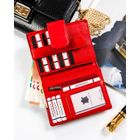 Portfel, czerwony, skórzany, Rovicky