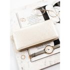 Portfel, ecru, skóra ekologiczna, RFID, Rovicky