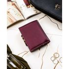 Portfel, fioletowy, skóra naturalna i ekologiczna, Peterson