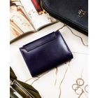 Portfel, fioletowy, skórzany, Peterson