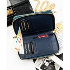 Portfel, granatowy, skóra ekologiczna, Peterson