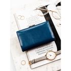 Portfel, granatowy, skóra ekologiczna, Peterson