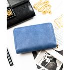 Portfel, granatowy, skóra ekologiczna, RFID, Peterson