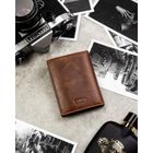 Portfel, jasnobrązowy, skórzany, RFID, Peterson