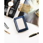 Portfel, niebieski, skóra naturalna i ekologiczna, Peterson