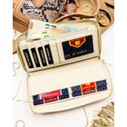 Portfel-piórnik, mix, skóra naturalna i ekologiczna, Peterson