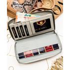 Portfel-piórnik, szary, skóra naturalna i ekologiczna, Peterson