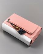 Portfel, różowy, skórzany, Peterson