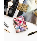 Portfel, skórzany, kwiatowy wzór, Peterson