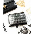 Portfel, szary, skóra ekologiczna, Peterson