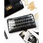 Portfel, szary, skóra ekologiczna, Peterson