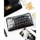 Portfel, szary, skóra ekologiczna, Peterson