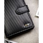 Portfel z brelokiem, czarny, skórzany, Peterson