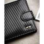 Portfel z brelokiem, czarny, skórzany, Peterson