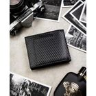 Portfel z brelokiem, czarny, skórzany, Peterson