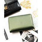 Portfel, zielony, skóra ekologiczna, RFID, Peterson