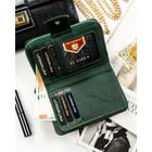 Portfel, zielony, skóra naturalna i ekologiczna, Peterson