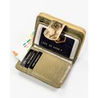 Portfel, złoty, skóra naturalna i ekologiczna, Peterson