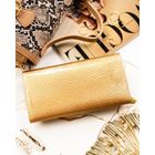 Portfel, złoty, skórzany, Peterson