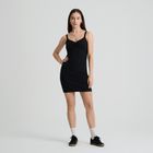 Prążkowana sukienka na ramiączka z koronką NOWEAR