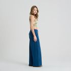 Prążkowany top khaki z domieszką modalu NOWEAR