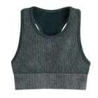Prążkowany top z efektem sprania NOWEAR