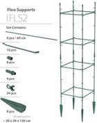 Prosperplast, Floo Supports, podpora do roślin, zielony leśny, 29-29-120 cm